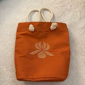 Orange Tote Bag with Rope Handles